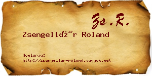 Zsengellér Roland névjegykártya