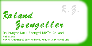 roland zsengeller business card